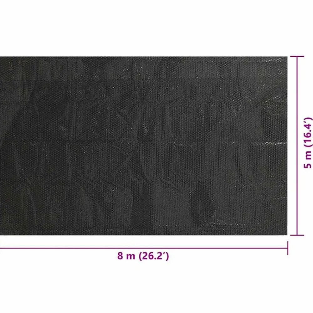 Maison Exclusive Piscines Et Spas | - Couverture de piscine rectangulaire 800x500 cm pe noir