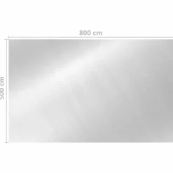 Maison Exclusive Piscines Et Spas | - Couverture de piscine rectangulaire 800x500 cm pe argenté