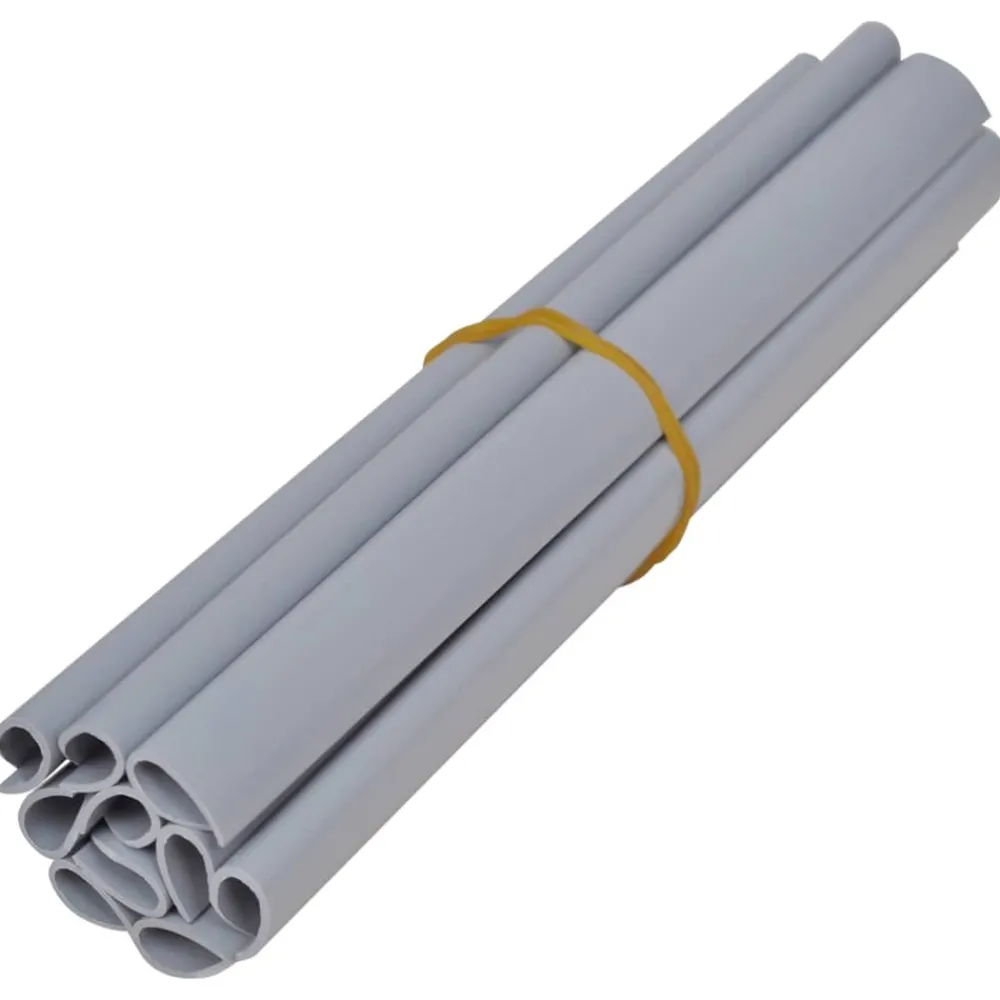 Maison Exclusive Brise-Vues, Bordures Et Dallages | - Écrans d'intimité de jardin 4 pcs pvc 35x0,19 m gris clair mat