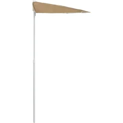 Maison Exclusive Parasols, Voiles D’Ombrage | - Demi-parasol de jardin avec mât 180x90 cm taupe