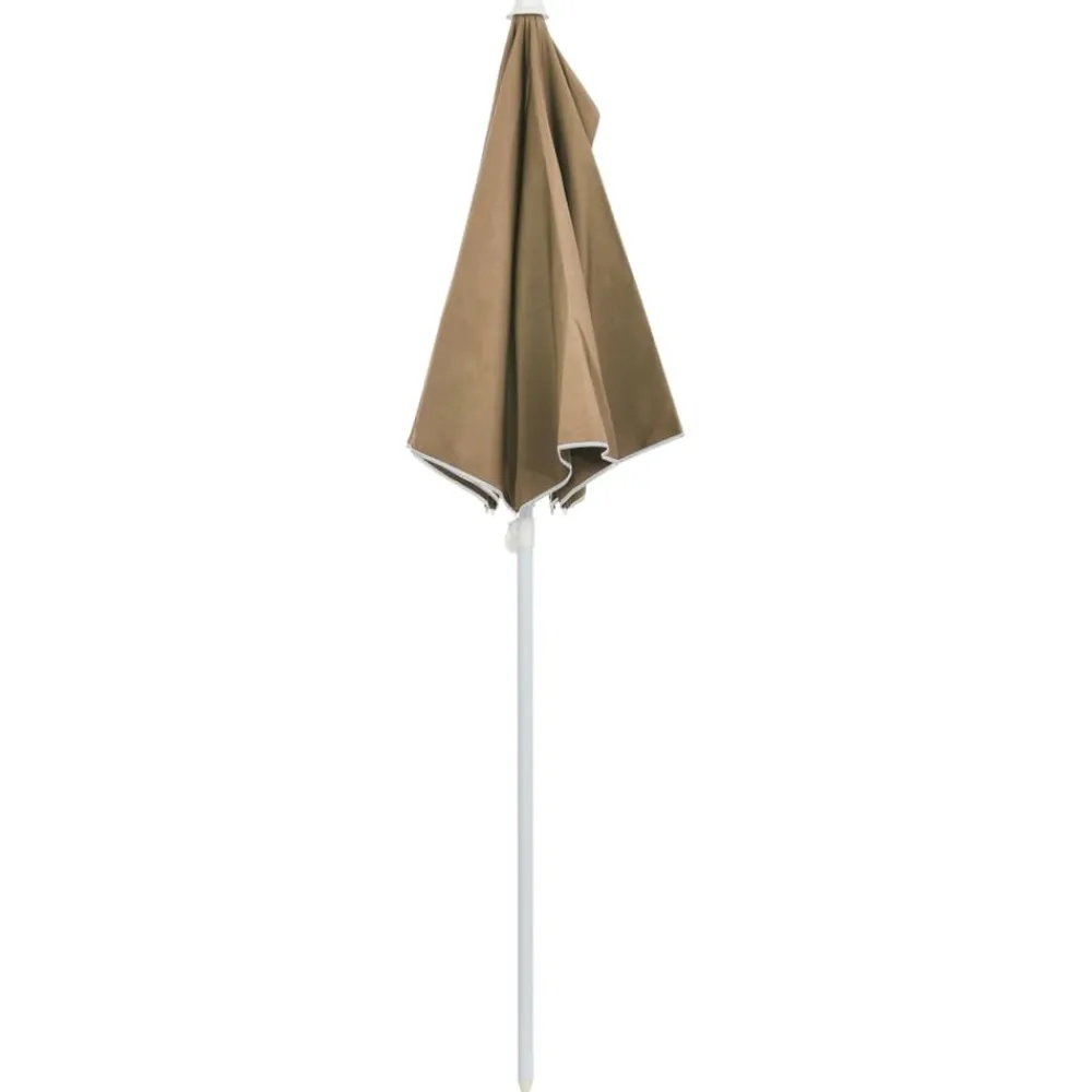 Maison Exclusive Parasols, Voiles D’Ombrage | - Demi-parasol de jardin avec mât 180x90 cm taupe