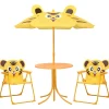 Maison Exclusive Mobilier Pour Enfants | - Ensemble de bistro avec parasol pour enfants 3 pcs jaune