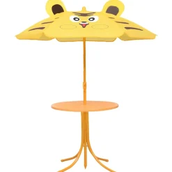 Maison Exclusive Mobilier Pour Enfants | - Ensemble de bistro avec parasol pour enfants 3 pcs jaune