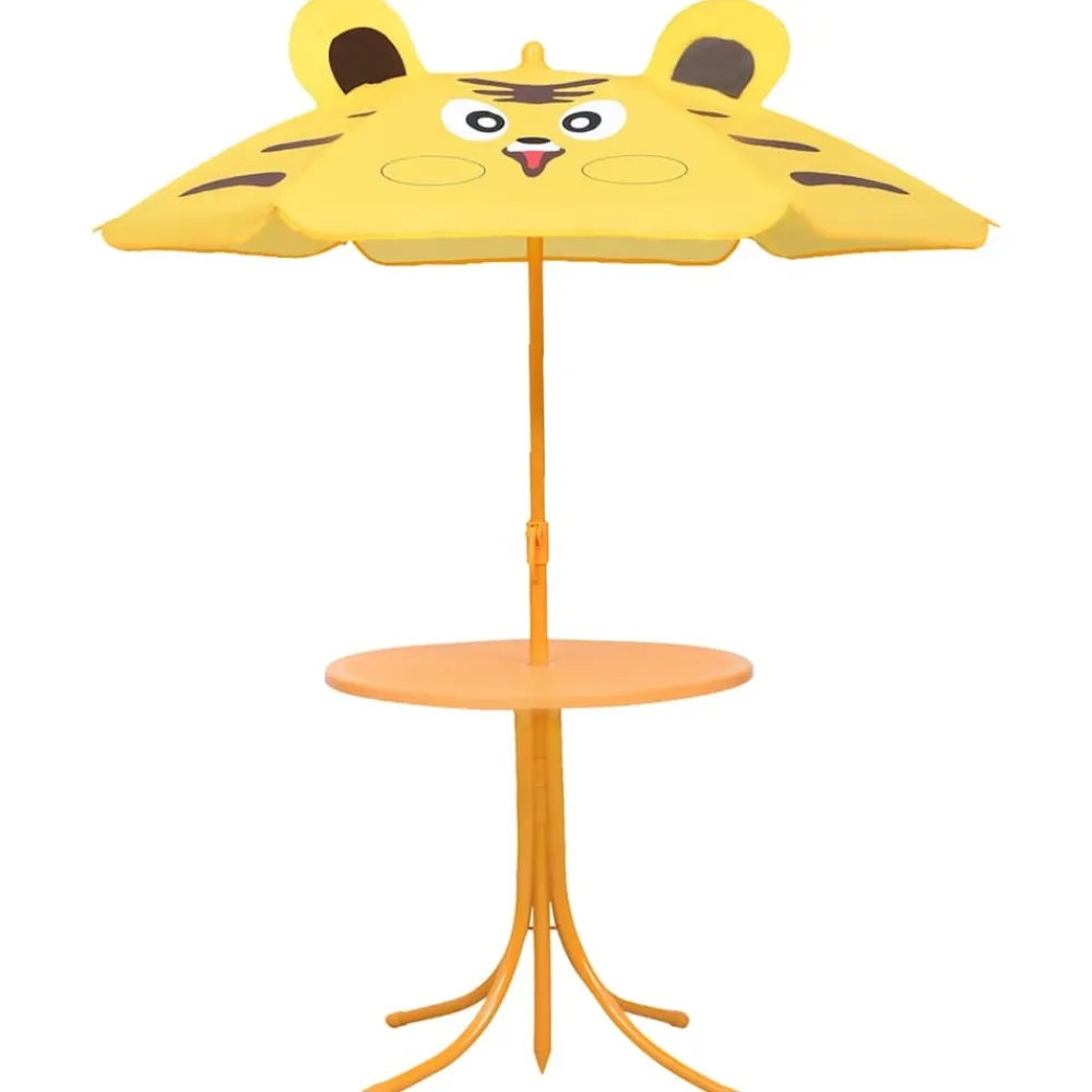 Maison Exclusive Mobilier Pour Enfants | - Ensemble de bistro avec parasol pour enfants 3 pcs jaune