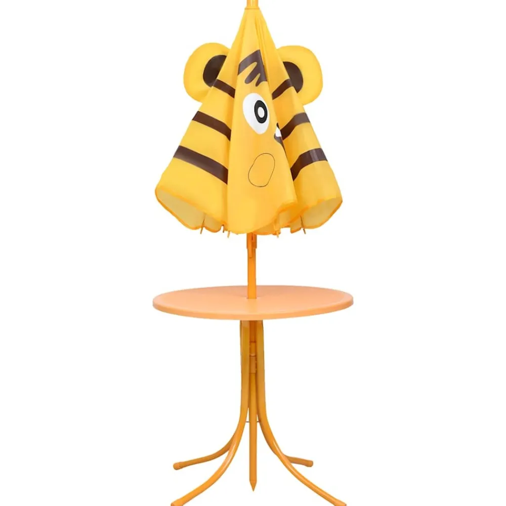 Maison Exclusive Mobilier Pour Enfants | - Ensemble de bistro avec parasol pour enfants 3 pcs jaune