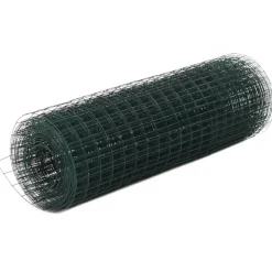 Maison Exclusive Brise-Vues, Bordures Et Dallages | - Grillage acier avec revêtement en pvc 25x0,5 m vert