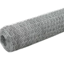 Maison Exclusive - Grillage pour volière acier galvanisé 25x1,5 m argenté Discount
