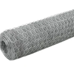Maison Exclusive - Grillage pour volière acier galvanisé 25x1,2 m argenté Online
