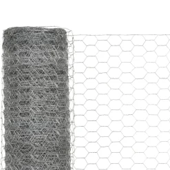 Maison Exclusive - Grillage pour volière acier galvanisé 25x1,2 m argenté Clearance