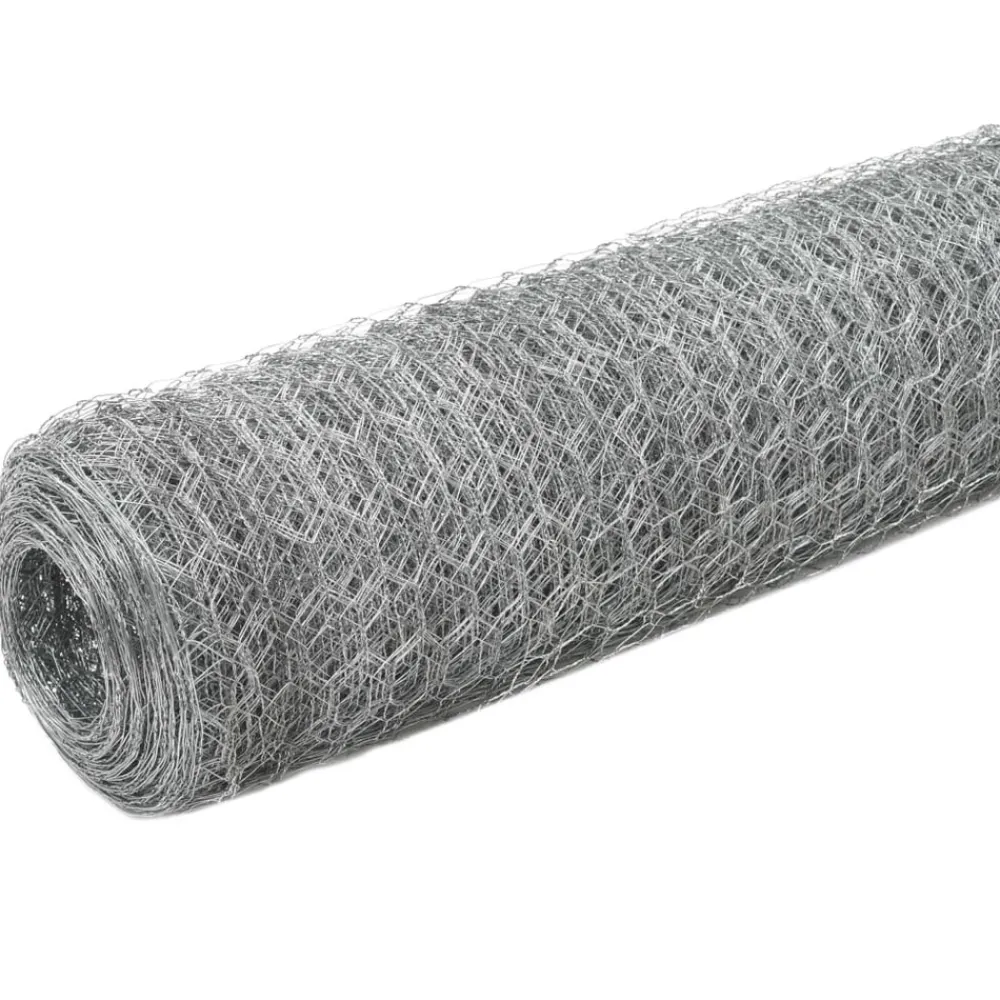 Maison Exclusive Cages, Volières Et Accessoires | - Grillage pour volière acier galvanisé 25x1,5 m argenté