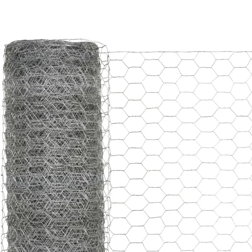 Maison Exclusive Cages, Volières Et Accessoires | - Grillage pour volière acier galvanisé 25x1,5 m argenté