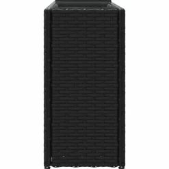 Maison Exclusive - Jardinière avec 2 pots noir 90x20x40 cm résine tressée Outlet
