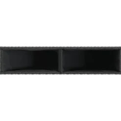 Maison Exclusive - Jardinière avec 2 pots noir 90x20x40 cm résine tressée Outlet