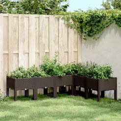Maison Exclusive - Jardinière avec pieds marron 160x120x42 cm pp Outlet