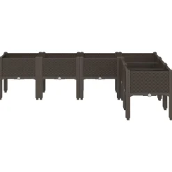 Maison Exclusive - Jardinière avec pieds marron 160x120x42 cm pp Outlet