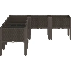 Maison Exclusive - Jardinière avec pieds marron 160x120x42 cm pp Outlet