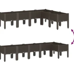 Maison Exclusive - Jardinière avec pieds marron 160x120x42 cm pp Outlet
