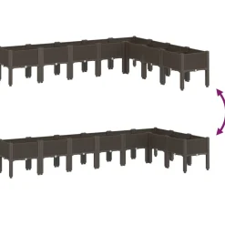 Maison Exclusive - Jardinière avec pieds marron 200x160x42 cm pp Clearance