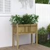 Maison Exclusive Pots, Jardinières Et Carrés Potagers | - Jardinière avec pieds 70x31x70 cm bois de pin imprégné