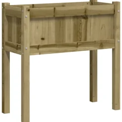 Maison Exclusive Pots, Jardinières Et Carrés Potagers | - Jardinière avec pieds 70x31x70 cm bois de pin imprégné