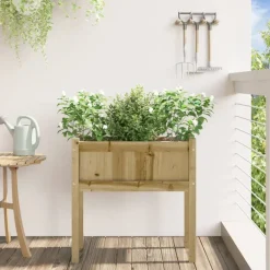 Maison Exclusive Pots, Jardinières Et Carrés Potagers | - Jardinière avec pieds 70x31x70 cm bois de pin imprégné