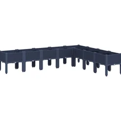 Maison Exclusive Pots, Jardinières Et Carrés Potagers | - Jardinière avec pieds bleu gris 200x160x42 cm pp