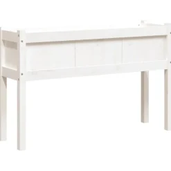 Maison Exclusive - Jardinières 2 pcs avec pieds blanc bois de pin massif New