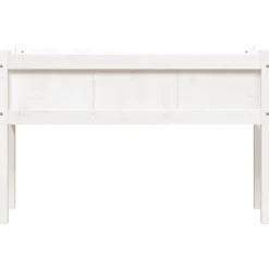 Maison Exclusive - Jardinières 2 pcs avec pieds blanc bois de pin massif New