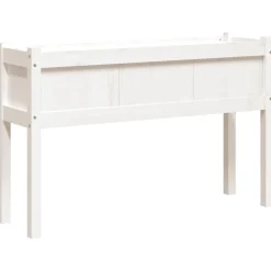 Maison Exclusive - Jardinières 2 pcs avec pieds blanc bois de pin massif New