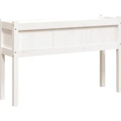 Maison Exclusive - Jardinières avec pieds blanc 110x31x70 cm bois de pin massif Sale