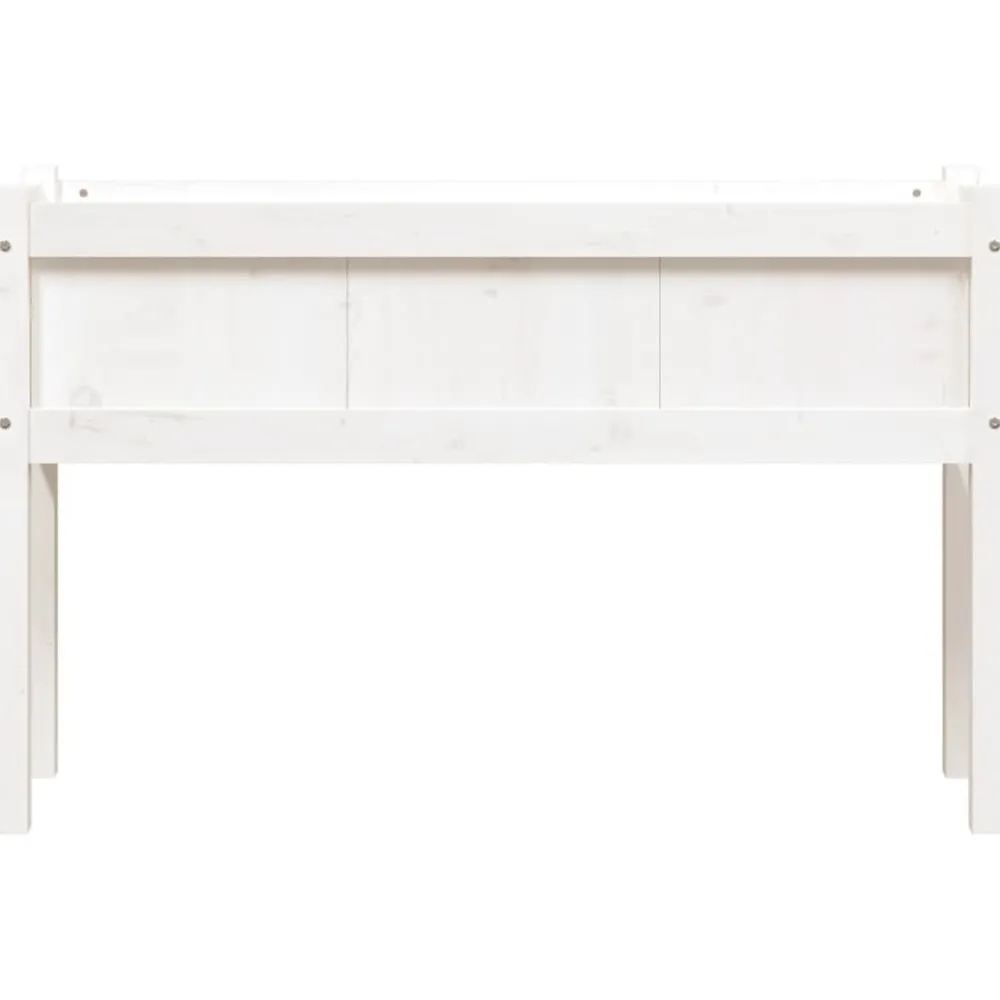 Maison Exclusive - Jardinières avec pieds blanc 110x31x70 cm bois de pin massif Sale
