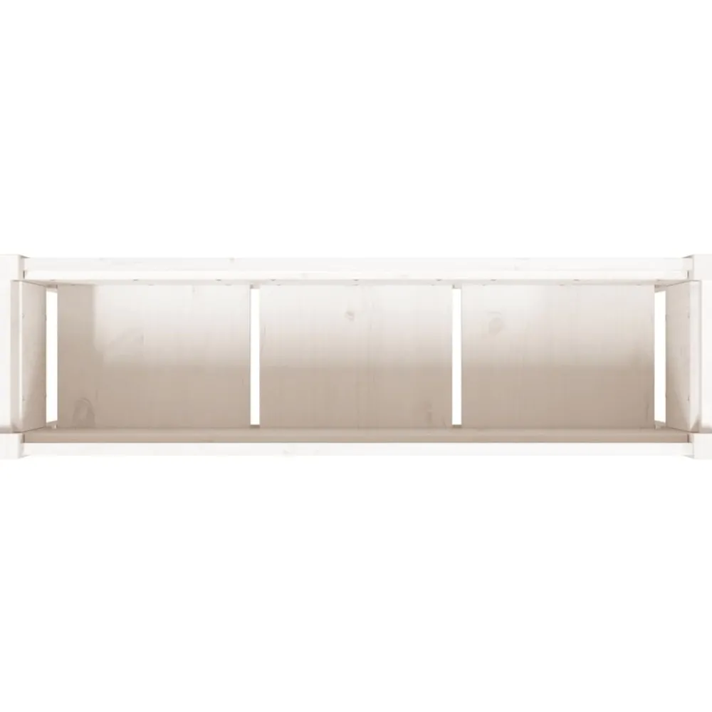 Maison Exclusive - Jardinières avec pieds blanc 110x31x70 cm bois de pin massif Sale