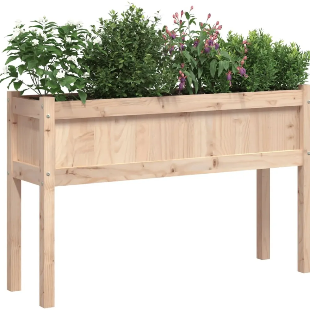 Maison Exclusive - Jardinières avec pieds 110x31x70 cm bois de pin massif New
