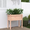 Maison Exclusive Pots, Jardinières Et Carrés Potagers | - Jardinières avec pieds 70x31x70 cm bois massif douglas