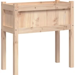 Maison Exclusive Pots, Jardinières Et Carrés Potagers | - Jardinières 2 pcs avec pieds bois de pin massif
