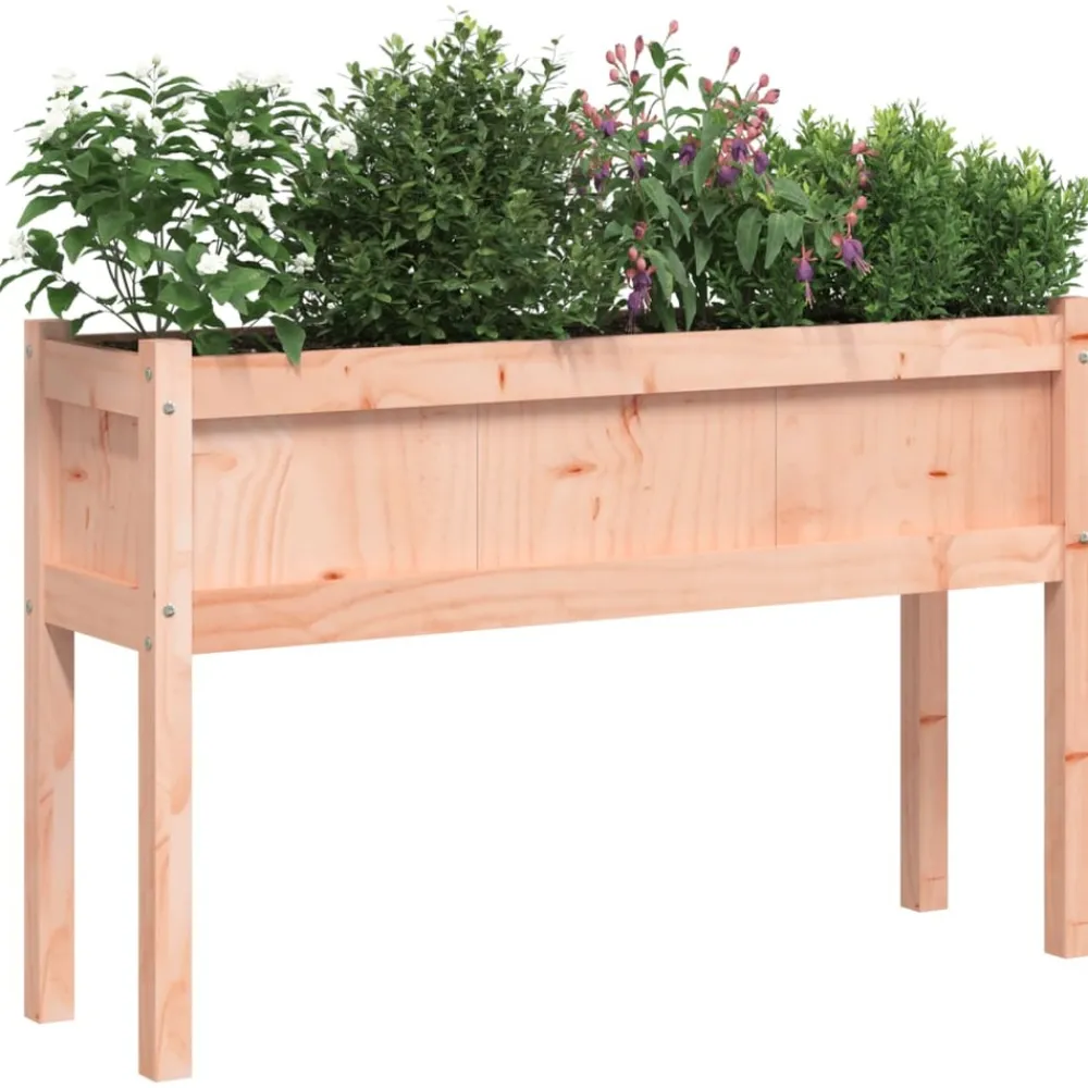 Maison Exclusive Pots, Jardinières Et Carrés Potagers | - Jardinières 2 pcs avec pieds bois massif douglas