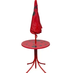 Maison Exclusive Mobilier Pour Enfants | - Jeu de bistro avec parasol pour enfants 3 pcs rouge