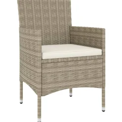 Maison Exclusive - Jeu de chaise et tabouret de jardin 4 pcs résine tressée beige Sale
