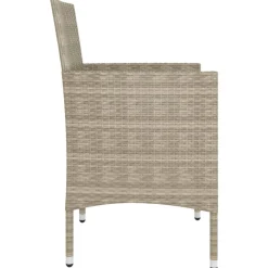 Maison Exclusive - Jeu de chaise et tabouret de jardin 4 pcs résine tressée beige Sale