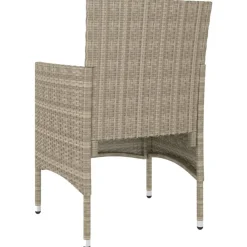 Maison Exclusive - Jeu de chaise et tabouret de jardin 4 pcs résine tressée beige Sale