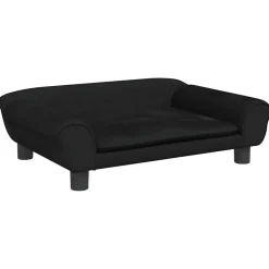 Maison Exclusive Niches, Paniers Et Transports | - Lit pour chien noir 70x48x22 cm velours