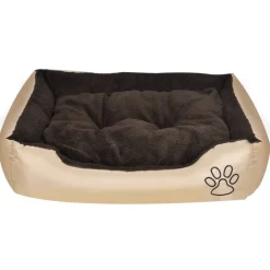 Maison Exclusive Niches, Paniers Et Transports | - Lit pour chiens beige et marron xxl