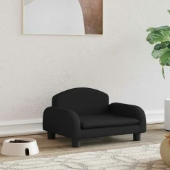 Maison Exclusive Niches, Paniers Et Transports | - Lit pour chien noir 70x45x30 cm similicuir