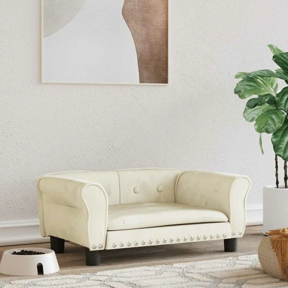 Maison Exclusive - Lit pour chien crème 70x45x30 cm velours Online