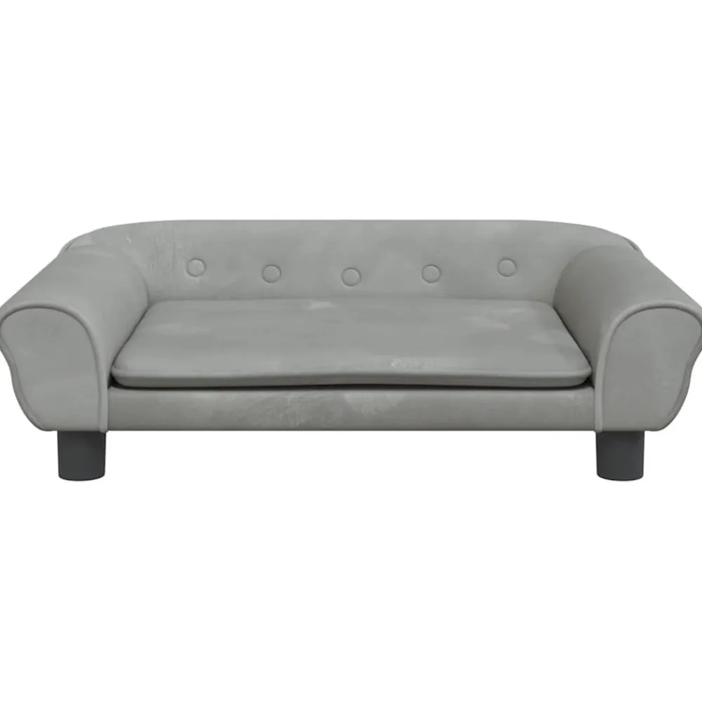 Maison Exclusive - Lit pour chien gris clair 70x48x22 cm velours Best