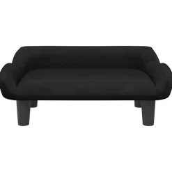 Maison Exclusive Niches, Paniers Et Transports | - Lit pour chien noir 70x40x24 cm velours
