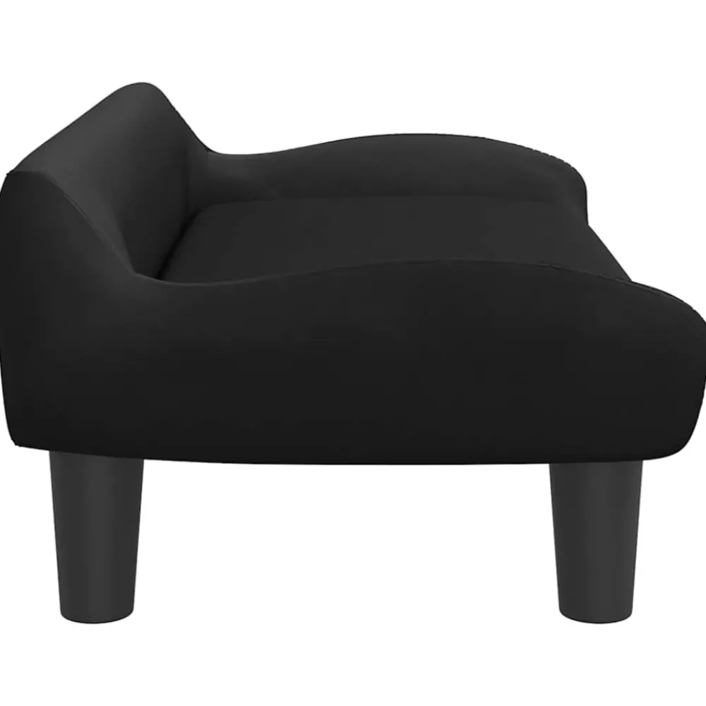 Maison Exclusive Niches, Paniers Et Transports | - Lit pour chien noir 70x40x24 cm velours