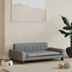 Maison Exclusive Niches, Paniers Et Transports | - Lit pour chien gris 90x53x30 cm similicuir