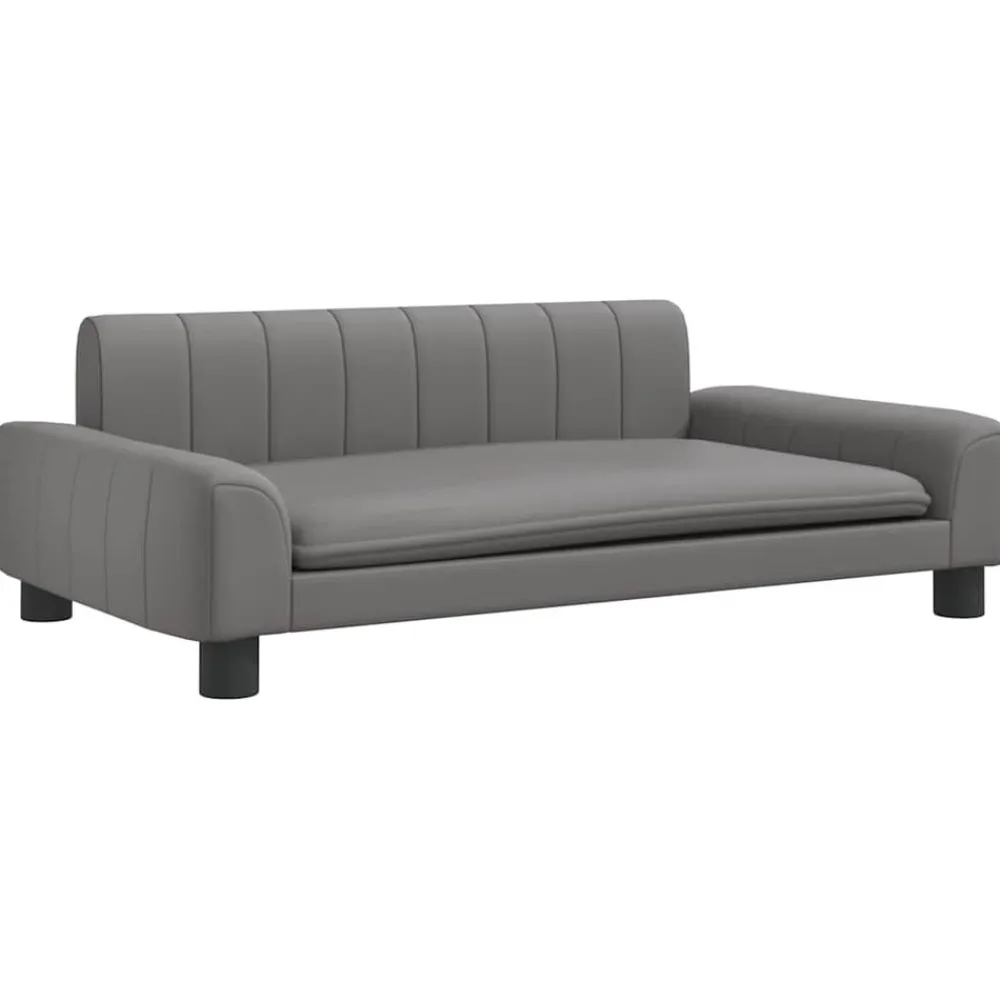 Maison Exclusive Niches, Paniers Et Transports | - Lit pour chien gris 90x53x30 cm similicuir