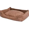 Maison Exclusive Niches, Paniers Et Transports | - Lit pour chiens avec coussin cuir artificiel pu taille s beige